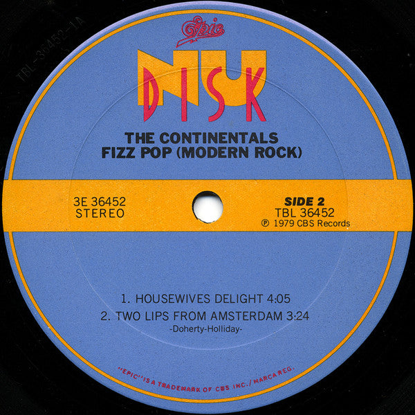 The Continentals (2) : Fizz! Pop! Modern Rock (10")