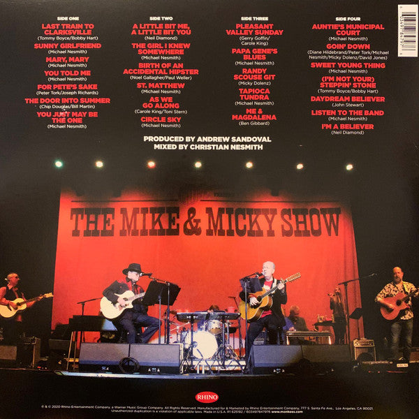 The Monkees : Live (The Mike & Micky Show) (2xLP, Album)