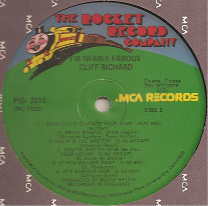 Cliff Richard : I'm Nearly Famous (LP, Album, Glo)