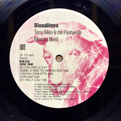 Terry Allen & The Panhandle Mystery Band : Bloodlines (LP, Album)