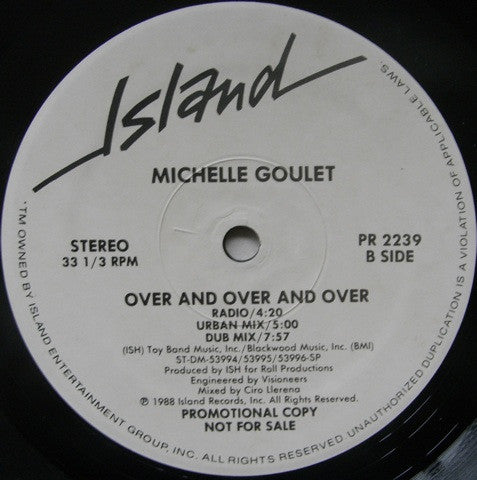 Michelle Goulet : Over And Over And Over (12", Promo)