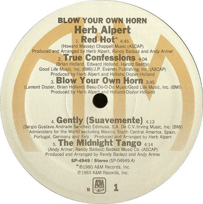 Herb Alpert : Blow Your Own Horn (LP, Album)