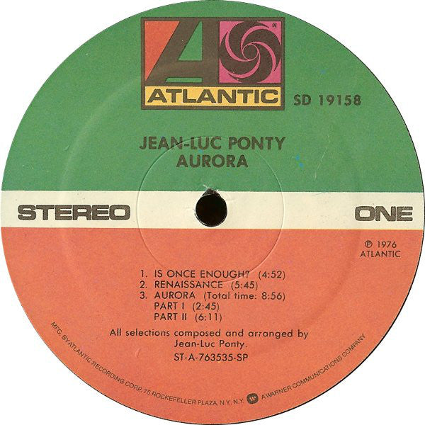 Jean-Luc Ponty : Aurora (LP, Album, RE)