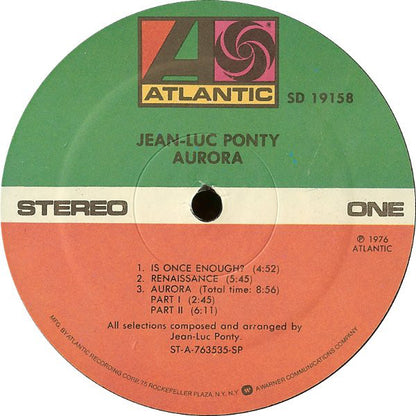 Jean-Luc Ponty : Aurora (LP, Album, RE)