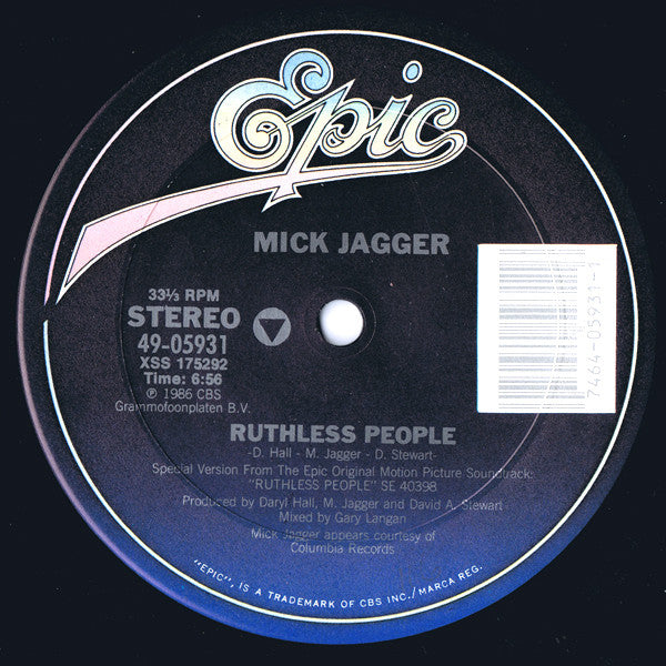 Mick Jagger : Ruthless People (12")