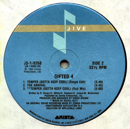 Gifted 4 : Temper (Gotta Keep Cool) (12")