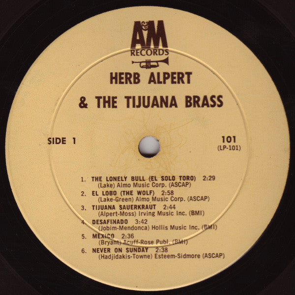 Herb Alpert & The Tijuana Brass : The Lonely Bull (LP, Album, Mono)