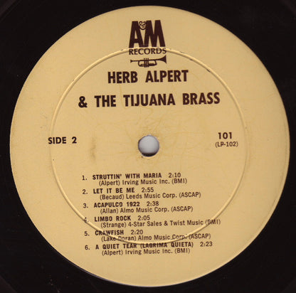 Herb Alpert & The Tijuana Brass : The Lonely Bull (LP, Album, Mono)