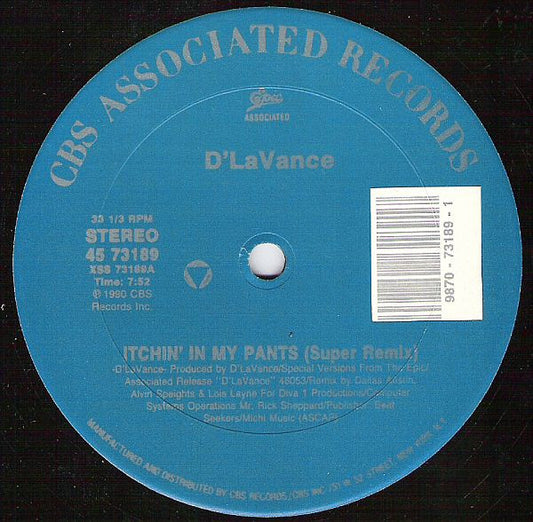 D'LaVance : Itchin' In My Pants (12")