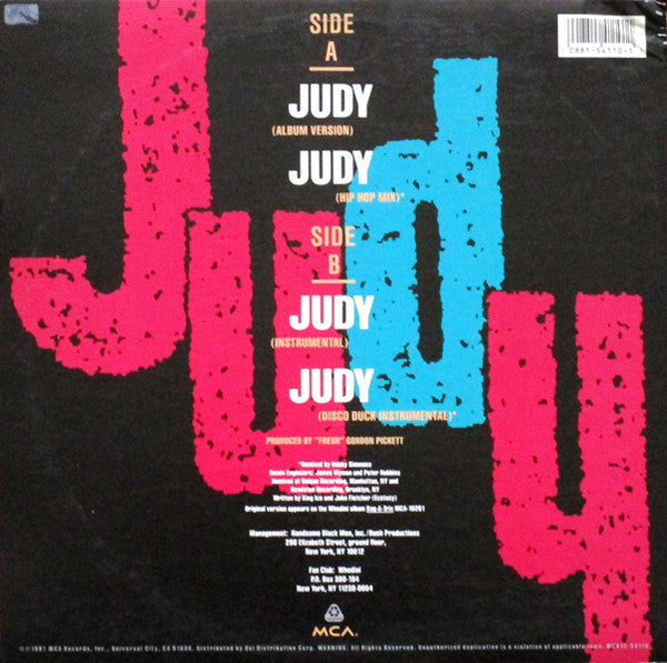 Whodini : Judy (12", Single)