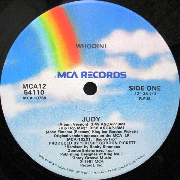Whodini : Judy (12", Single)