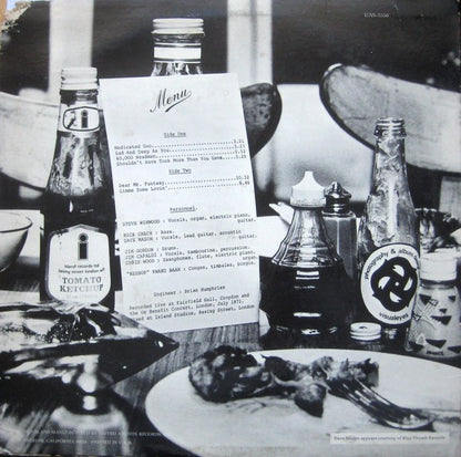 Steve Winwood, Jim Capaldi, Dave Mason, Chris Wood (2), Rick Grech, Rebop Kwaku Baah, Jim Gordon : Welcome To The Canteen (LP, Album, Res)