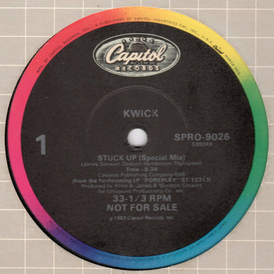 Kwick : Stuck Up (12", Promo)