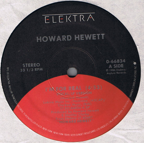 Howard Hewett : I'm For Real (12")