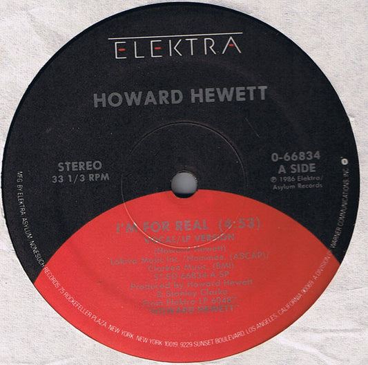 Howard Hewett : I'm For Real (12")