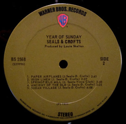 Seals & Crofts : Year Of Sunday (LP, Album, Ter)