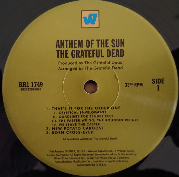 The Grateful Dead : Anthem Of The Sun (LP, Album, RE, RM, 180)