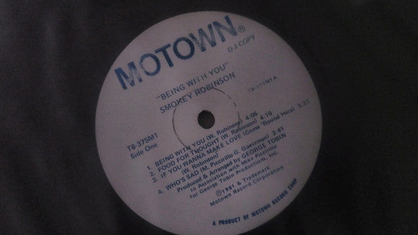 Smokey Robinson : Being With You  (LP, Promo, DJ )