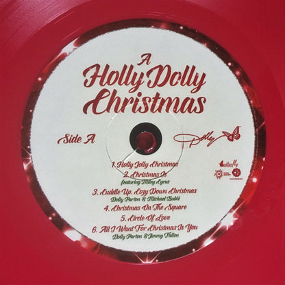 Dolly Parton : A Holly Dolly Christmas (LP, Album, Red)