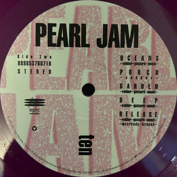 Pearl Jam : Ten (LP, Album, Ltd, RE, RP, Pur)