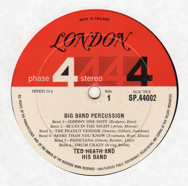 Ted Heath And His Music : Big Band Percussion (LP, Album)