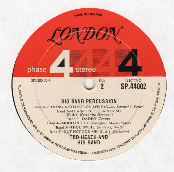 Ted Heath And His Music : Big Band Percussion (LP, Album)