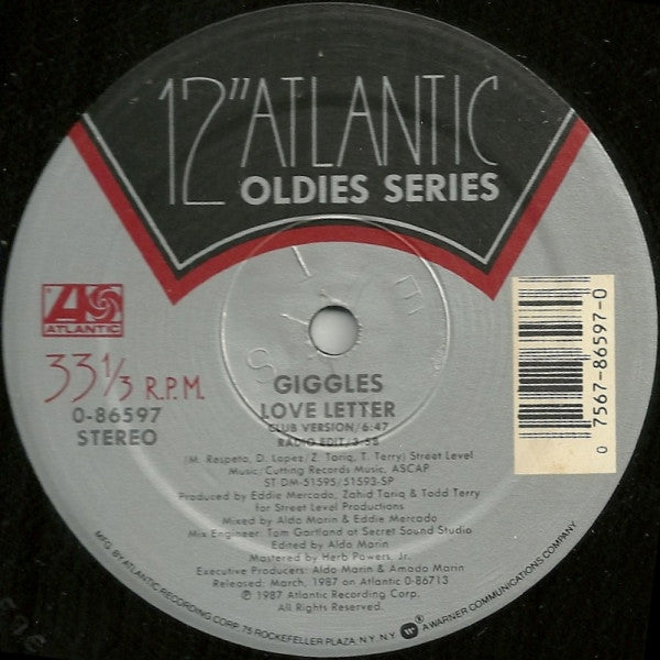 Giggles / The Voice In Fashion : Love Letter / Only In The Night (12")