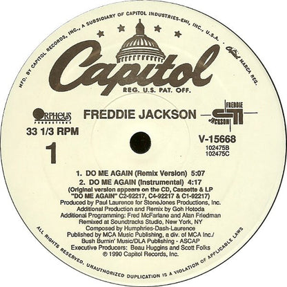 Freddie Jackson : Do Me Again (12", Single)