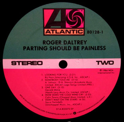 Roger Daltrey : Parting Should Be Painless (LP, Album, Spe)