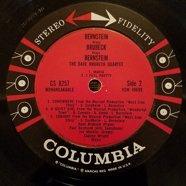 The Dave Brubeck Quartet : Bernstein Plays Brubeck Plays Bernstein (LP)