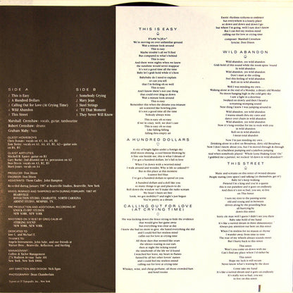 Marshall Crenshaw : Mary Jean & 9 Others (LP, Album, SRC)