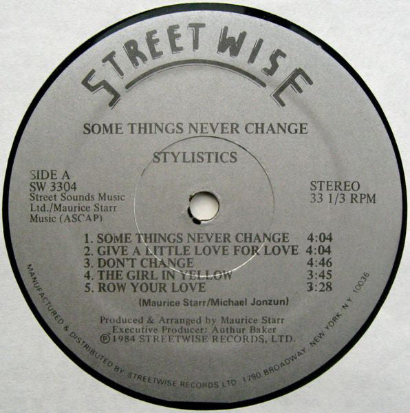 The Stylistics : Some Things Never Change (LP, Album)