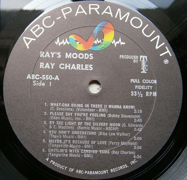 Ray Charles And His Orchestra : Ray's Moods (LP, Album, Mono)