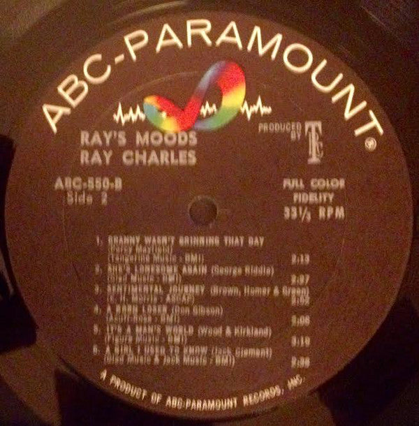 Ray Charles And His Orchestra : Ray's Moods (LP, Album, Mono)