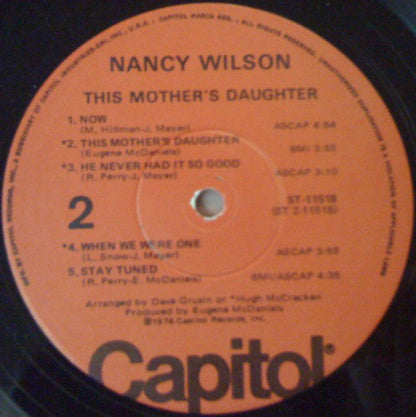 Nancy Wilson : This Mother's Daughter (LP, Album)