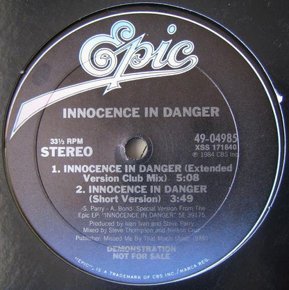 Innocence In Danger : Innocence In Danger (12", M/Print, Promo)