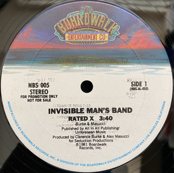 Invisible Man's Band : Rated X (12", Promo)