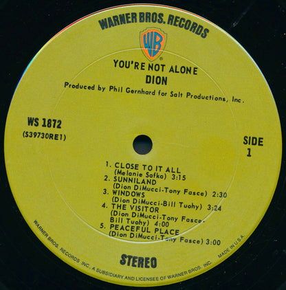 Dion (3) : You're Not Alone (LP, Album)