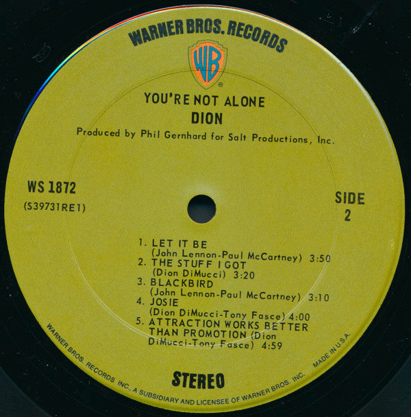 Dion (3) : You're Not Alone (LP, Album)