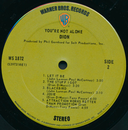 Dion (3) : You're Not Alone (LP, Album)