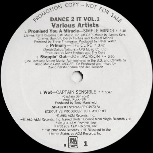 Various : Dance 2 It Vol. 1 (LP, Comp, Promo)