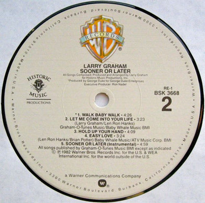Larry Graham : Sooner Or Later (LP, Album)