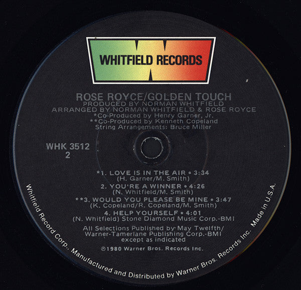 Rose Royce : Golden Touch (LP, Album, Win)