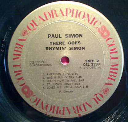 Paul Simon : There Goes Rhymin' Simon (LP, Album, Quad, Pit)