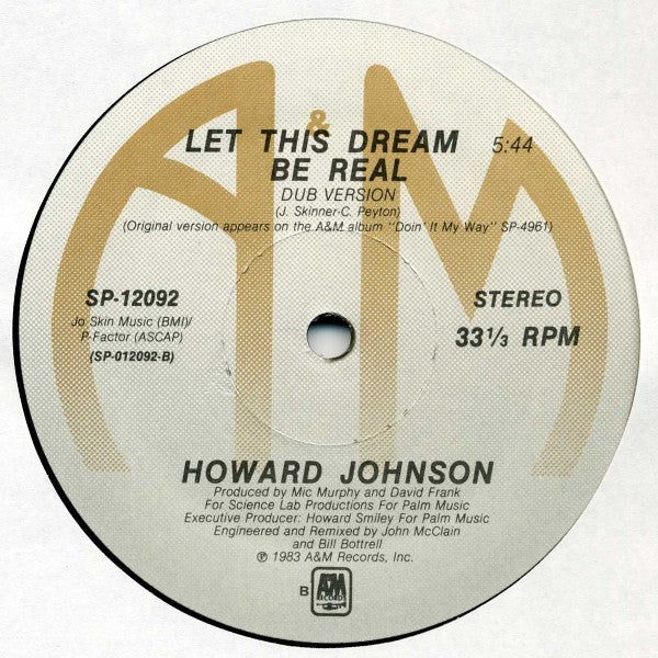 Howard Johnson : Let This Dream Be Real (12")