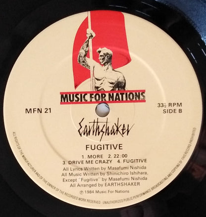 Earthshaker : Fugitive (LP, Album)
