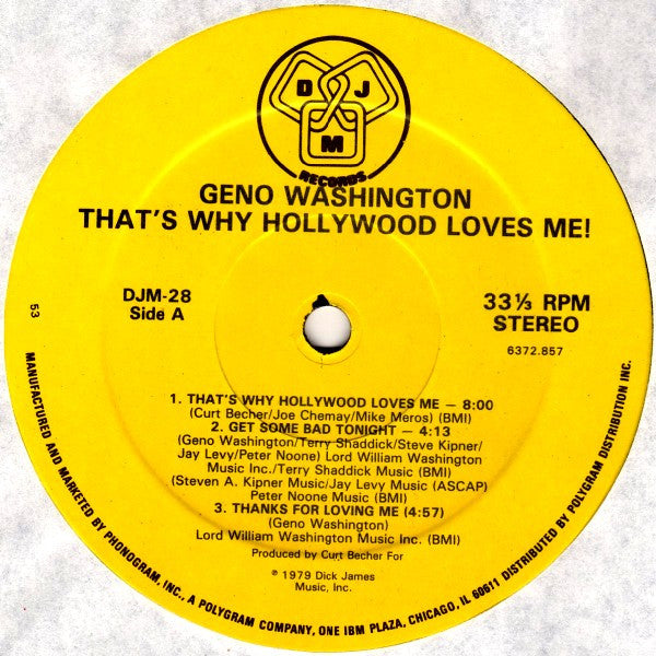 Geno Washington : That's Why Hollywood Loves Me (LP, Album)