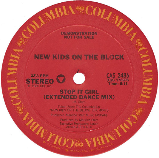 New Kids On The Block : Stop It Girl (12", Promo)