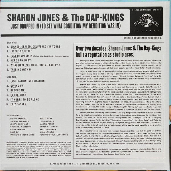 Sharon Jones & The Dap-Kings : Just Dropped In (To See What Condition My Rendition Was In) (LP, Album)