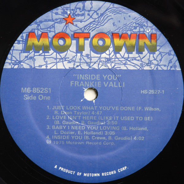 Frankie Valli : Inside You (LP, Album, Sup)